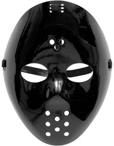 Svart Jason Inspirert /Hockeymaske i Hardplast