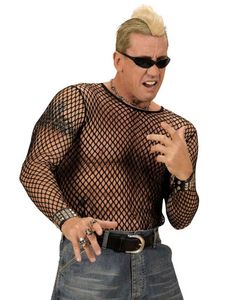 Langermet Netting Trøye - Svart