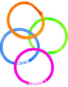 4 Stk Glow Sticks Armbånd Assorterte Farger