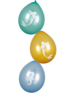 6 stk 25 cm Ballonger - Mermaids