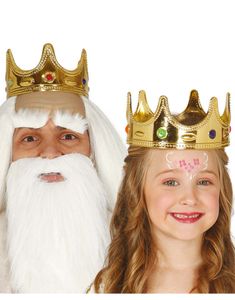 Gullfarget Dronning / Prinsesse Krone til Barn