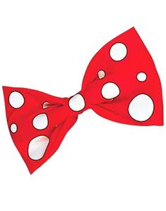 Rødt Maxi Sløyfe med Hvite Prikker