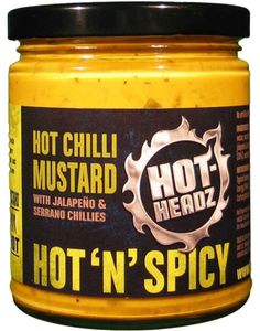 Hot & Spicy Chilli Mustard - Sterk Sennep med Jalapeno og Serrano Chili 227 ml (USA Import)