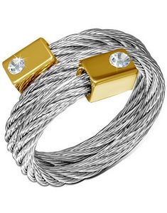 Kroatia - Sølvfarget Ring i Tvinnet Stål