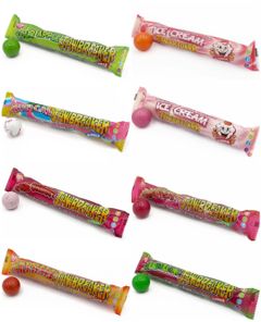 Taste Them All - Zed Jawbreaker med Kjerne av Tyggegummi - Åtte Smaker - Pakketilbud