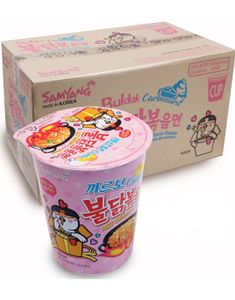 30 stk Samyang Buldak Hot Chicken Carbonara Ramen Cup - Hel Eske 2,4 kg (Korea)