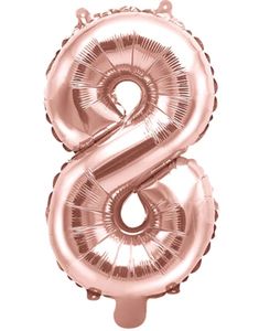 Tallet 8 - Rose Gullfarget JUMBO Folieballong 86 cm