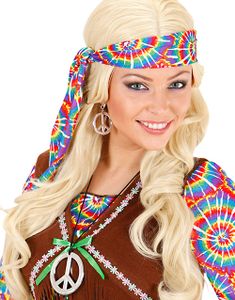 Sølvfarget Hippiesett med Klips-Øredobber og Smykke