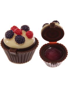 Brun Muffinsformet Lipgloss med Bær Smak