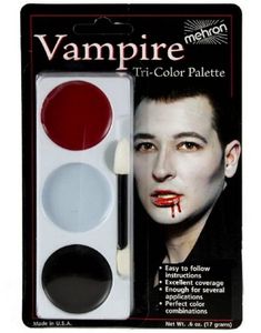 Tri-Color Palette - 17 gr Mehron Vampyr Sminkepalett - 3 Farger