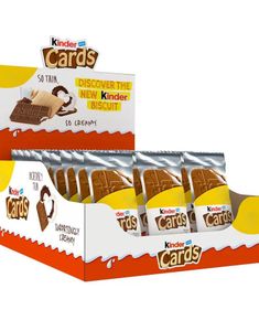 DATOVARE - 30 stk Kinder Cards - Kjeks med Kindersjokolade - Hel Eske 768 gram (03.03.2026)