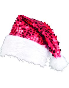 Rød Nisselue med Paljetter