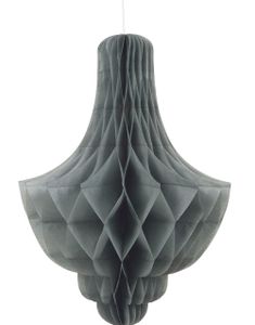 Sølvfarget Chandelier Honeycomb 35 cm