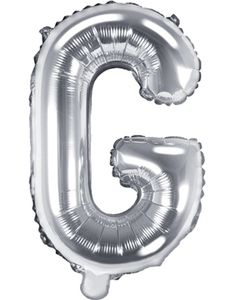 Bokstaven G - Sølvfarget 35 cm Folieballong