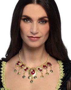 Gullsmykke med Rubiner