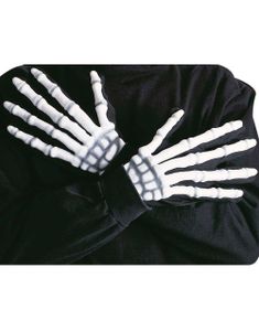 Svarte hansker med 3D Skjellethender - Lyset i Mørket