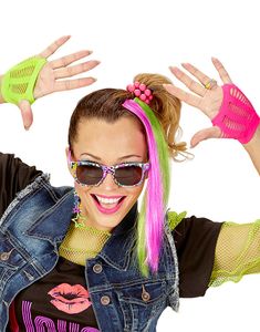 80-talls Neon Kostymesett 6 Deler