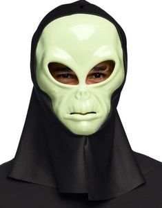 Alien Maske som Lyser i Mørket med Hette