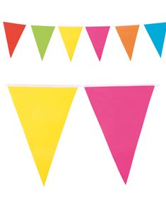 Banner med Fargerike Store Vimpel Flagg 10 meter