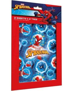 2 stk Gavepapir 50x70 cm med Navnelapper - Spider-Man