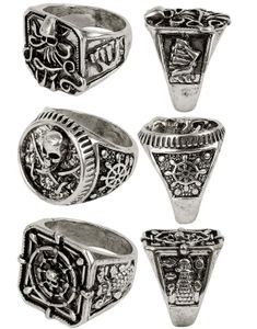 3 stk Forskjellige Pirat/Sjømann Ringer