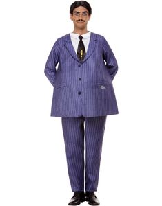 Lisensiert Addams Family Gomez Kostyme med Parykk