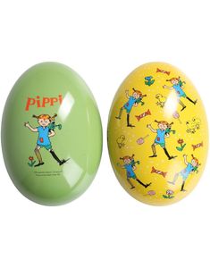 Metall Påskeegg med Pippi Motiv- 15 cm