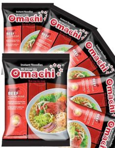 30 stk OMACHI Instant Noodles Beef Flavour - Potetnudler med Biffsmak - Hel Eske 2,37 kg (Vietnam)