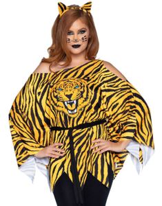Tiger Poncho Sett til Dame - OneSize