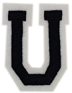 Bokstaven U - 5 cm Strykemerke