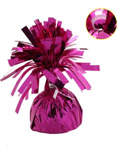 Ballongvekt i Folie med Festering - Rosa