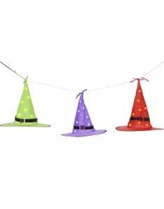 Hengende Heksehatter med LED-Lys 