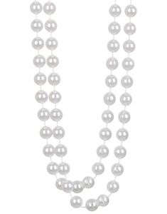 2 Stk Hvite Party Perlekjeder