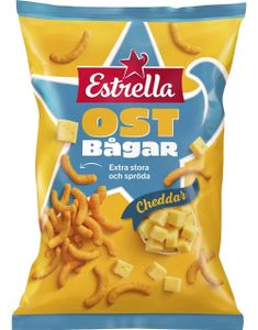Estrella Extra Store Ost Bågar Cheddar 210 gram