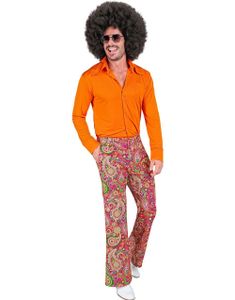 Blomstrete Blå Hippie Kostymebukse til Herre