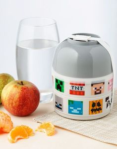 Lisensiert Minecraft 2 Roms Bentoboks med Skåler - Lunsj/Snacks Boks