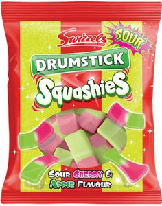 Swizzels Drumstick Squashies med Surt Kirsebær og Eplesmak 120 gram