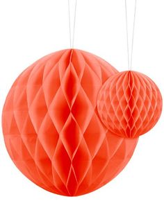 Orange Honeycomb Ball VELG STØRRELSE 10-20 cm