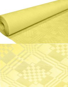 8 meter Gul Papirduk på Rull med Damaskmønster