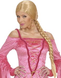 Rapunzel - Blond Parykk med Lang Flette