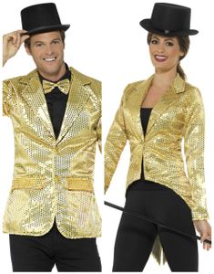 Parkostyme - Gullfarget Glitrende Kostymejakke