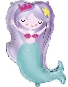 Stor Havfrue Figurballong 73,6 cm - Mermaids