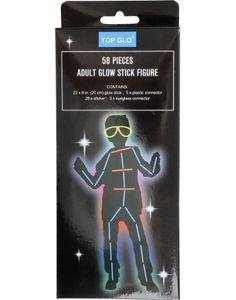 Glow Stick Figur med 58 Deler - Mann