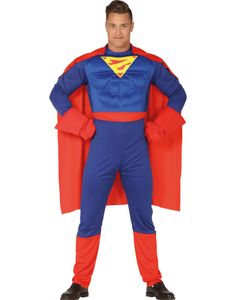 Flyvende Muskuløs Superhelt Herrekostyme med Kappe