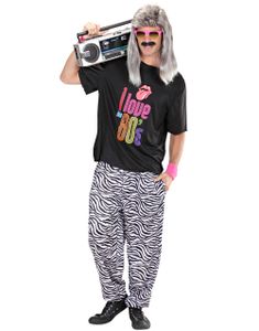 Sebra Mønstret 80-talls Kostyme Bukse 