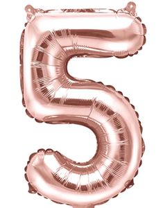 Tallet 5 - Rose Gullfarget JUMBO Folieballong 86 cm