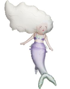 Stor Havfrue Folieballong 67x110 cm