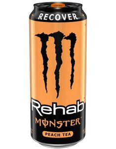 Monster Energy Rehab Peach Tea - Energidrikk med Ferskentesmak 458 ml (USA Import)