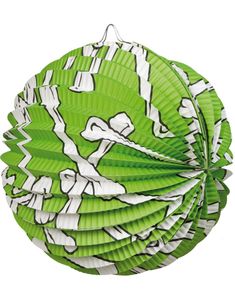 Grønn Lanterne med Bein 22 cm - Day of the Dead