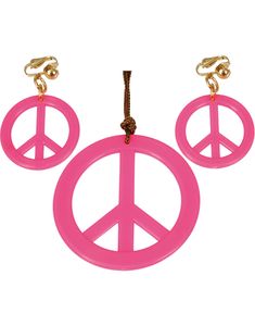 Neon Rosa Hippiesett med Smykke og Øredobber